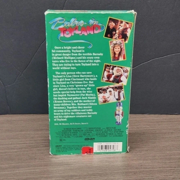 Babes in Toyland VHS Drew Barrymore Keanu Reeves - Picture 3 of 5